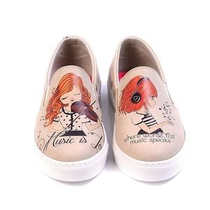 VIOLINIST GIRL SLIP ON SNEAKERS SHOES VN4023